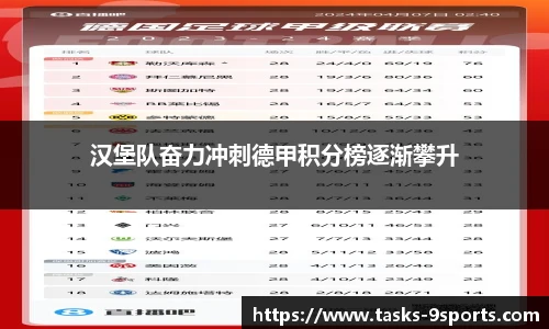 汉堡队奋力冲刺德甲积分榜逐渐攀升